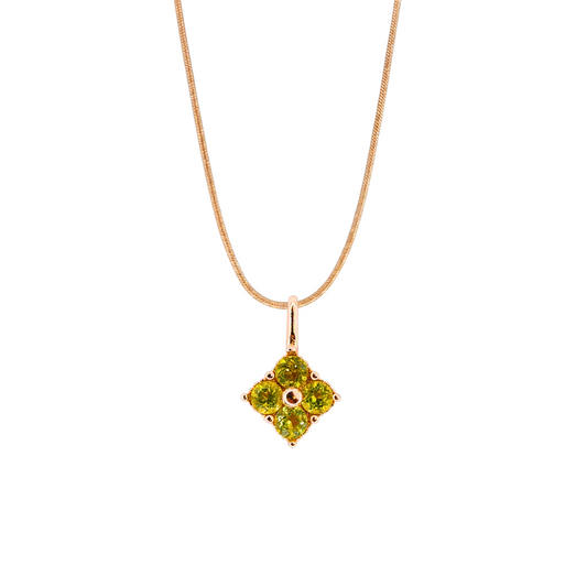 Lucky Clover 橄欖石四葉草項鏈