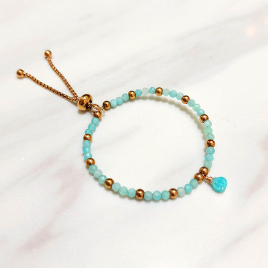 迷你天河石小珠手串款伸縮手鏈