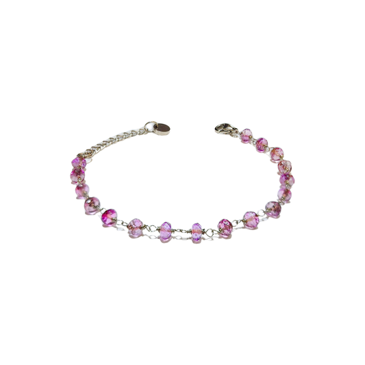 Mini Amethyst Bead Chain Bracelet