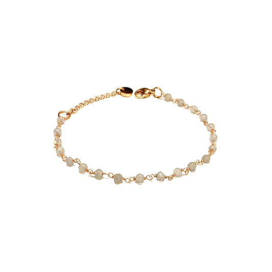 迷你拉长石小珠手串款伸缩手链