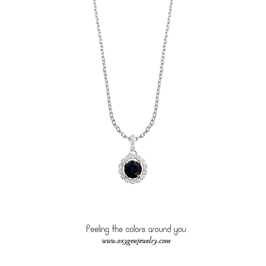 黑尖晶小圓鋯石圍石項鏈