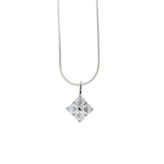 Lucky Clover 月亮石四葉草項鏈