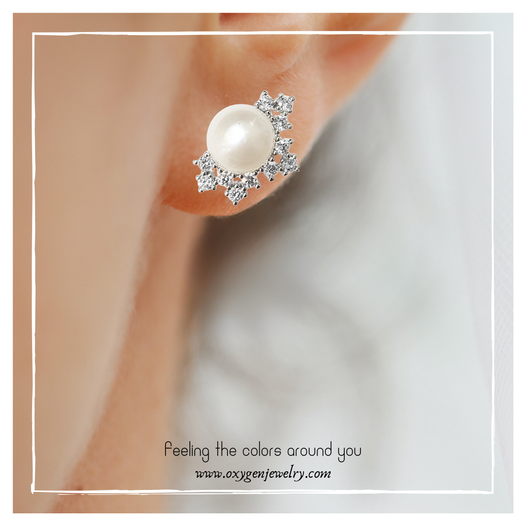 淡水珍珠(白色)耳钉