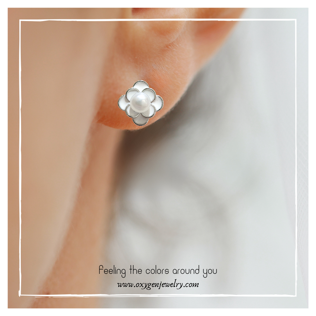 淡水珍珠(白色)耳钉