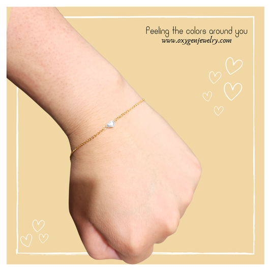 心形淡水珍珠手鏈