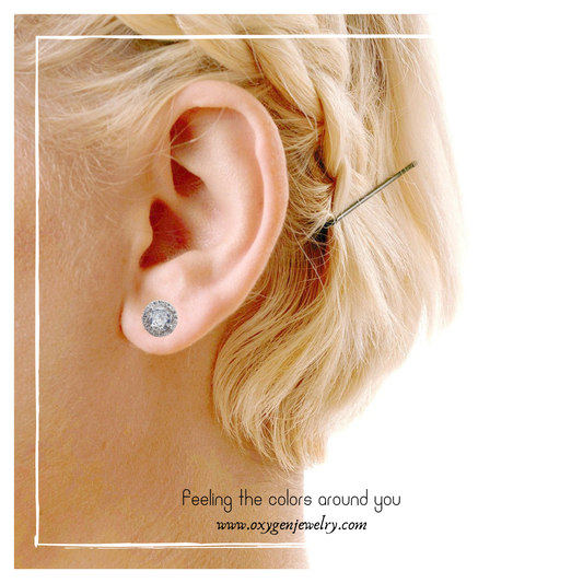 圓形高碳鑽圍石耳釘