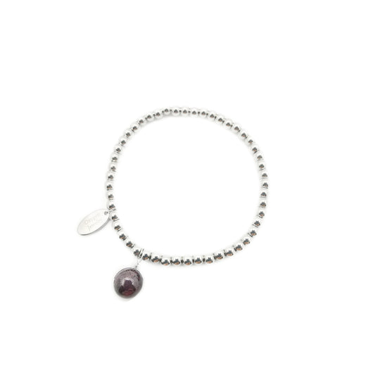 ~禮物推介~誕生石金屬珠彈性手鏈~