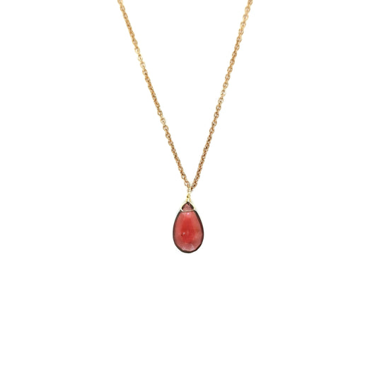 梨形切面石榴石項鏈 - Oxygen Jewelry