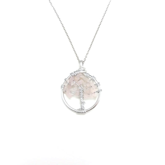 粉晶生命之樹項鏈 - Oxygen Jewelry