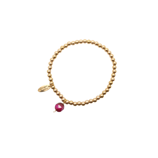 虎眼金屬珠彈性手串