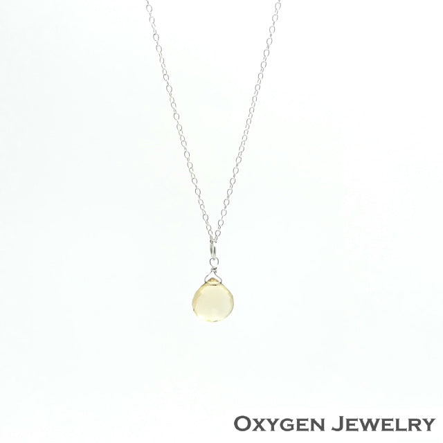 梨形切面黃水晶項鏈 - Oxygen Jewelry