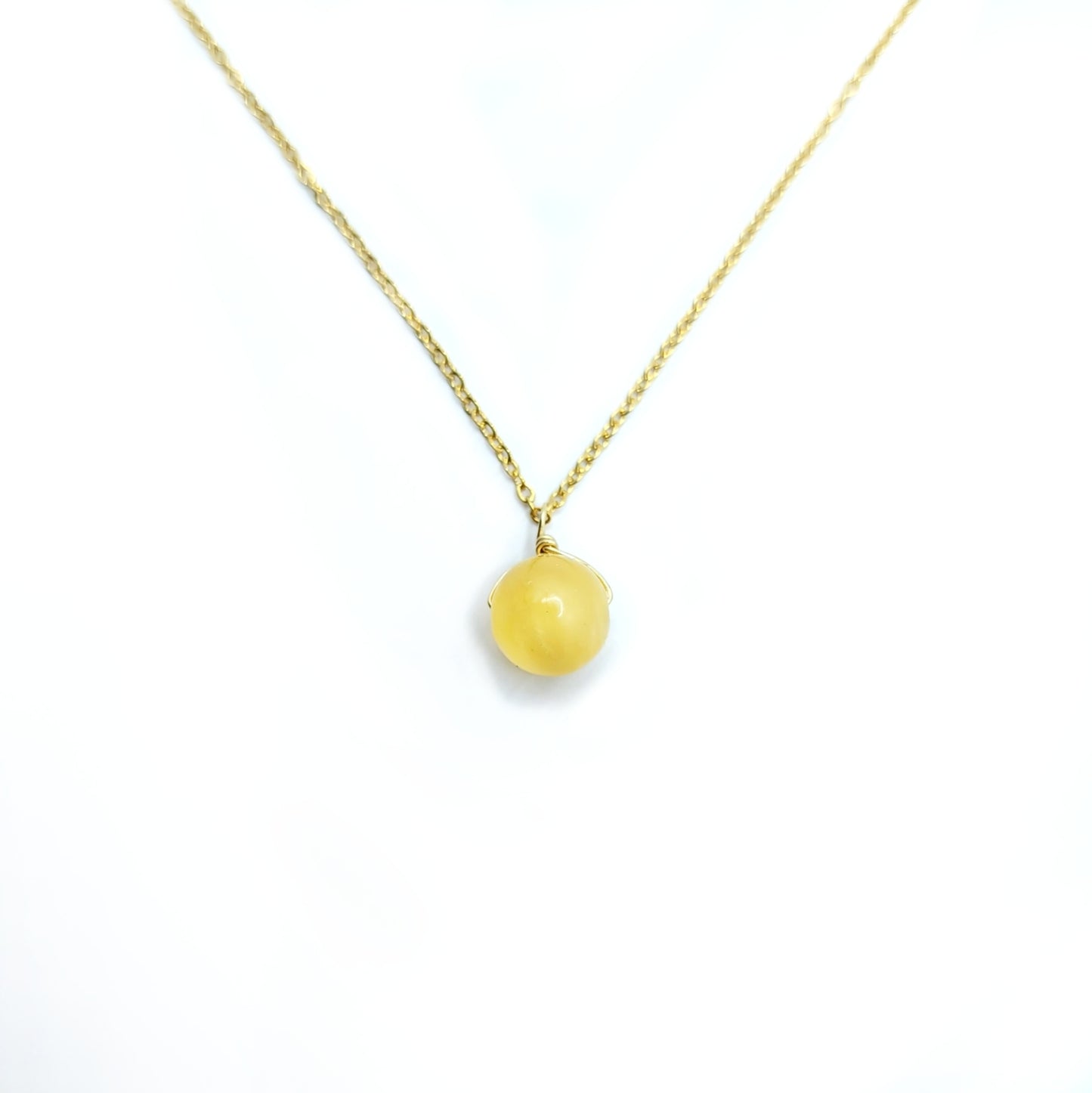 (-70%) 黃玉(黃托帕)圓波項鏈 - Oxygen Jewelry