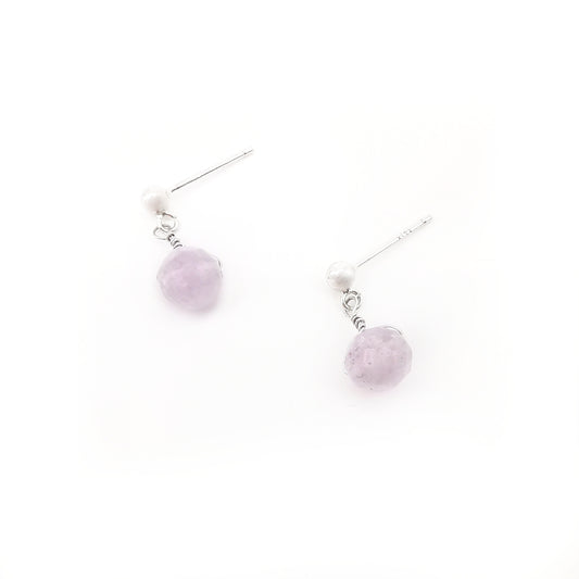 迷你紫晶純銀耳環 - Oxygen Jewelry