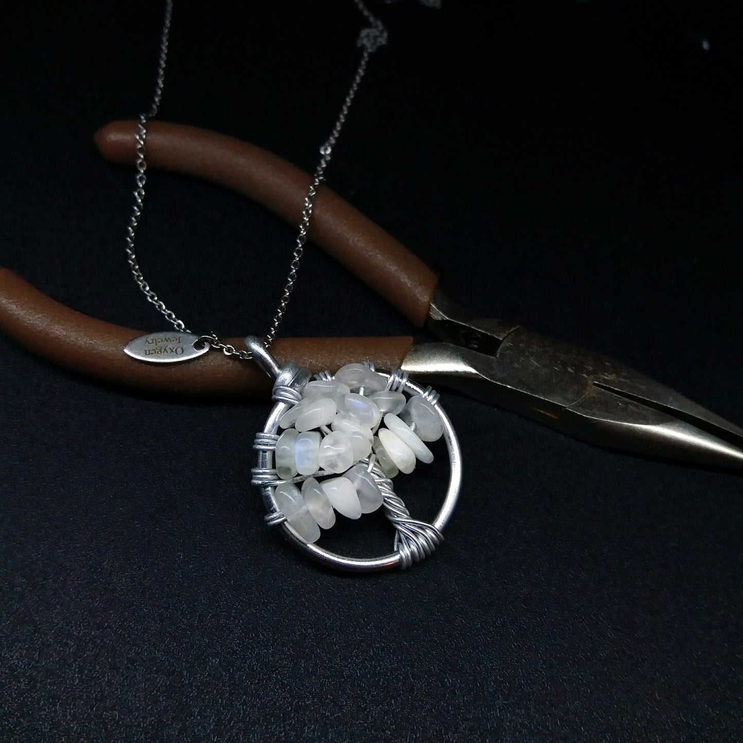 月亮石生命之樹項鏈 - Oxygen Jewelry