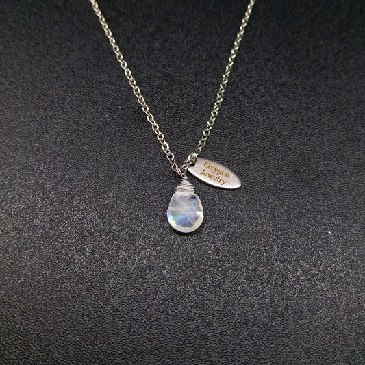 (-90%) 梨形切面月亮石項鏈 - Oxygen Jewelry