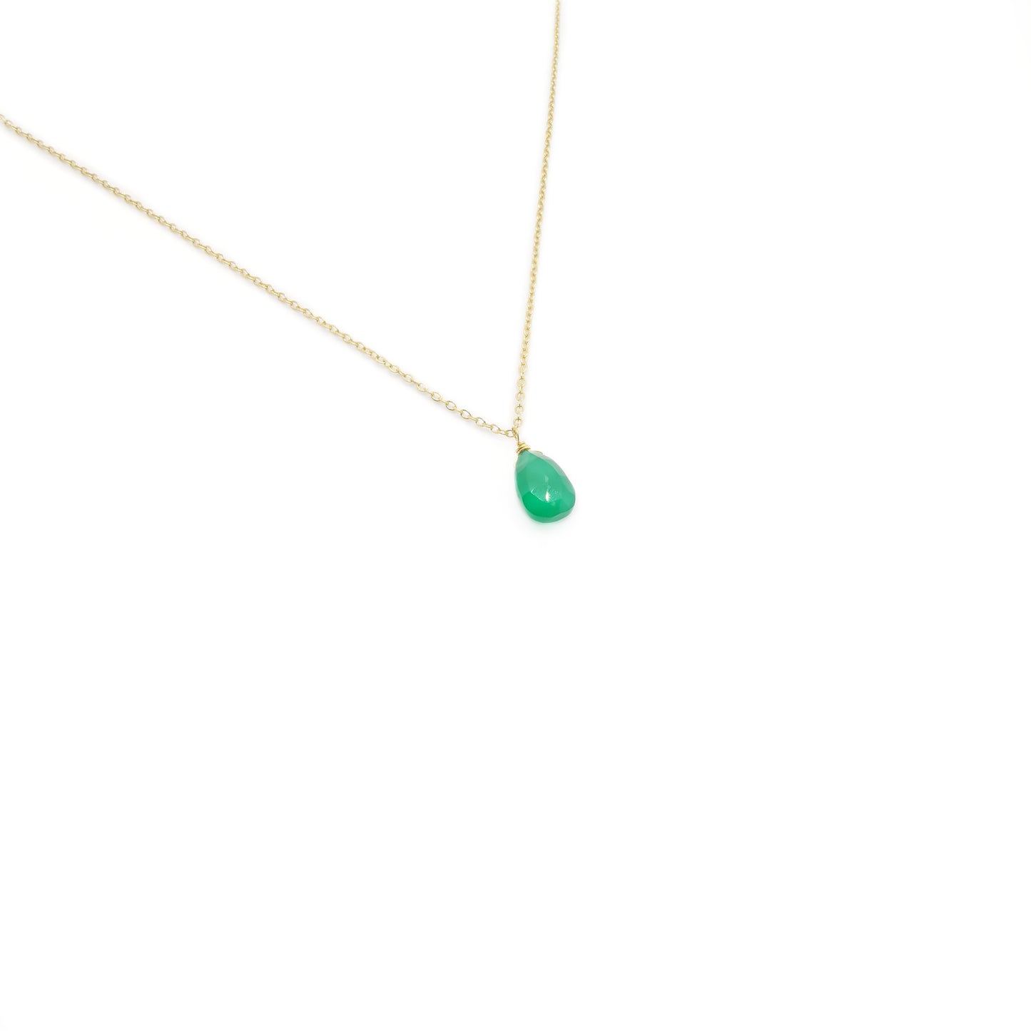绿安力士梨形切面项链