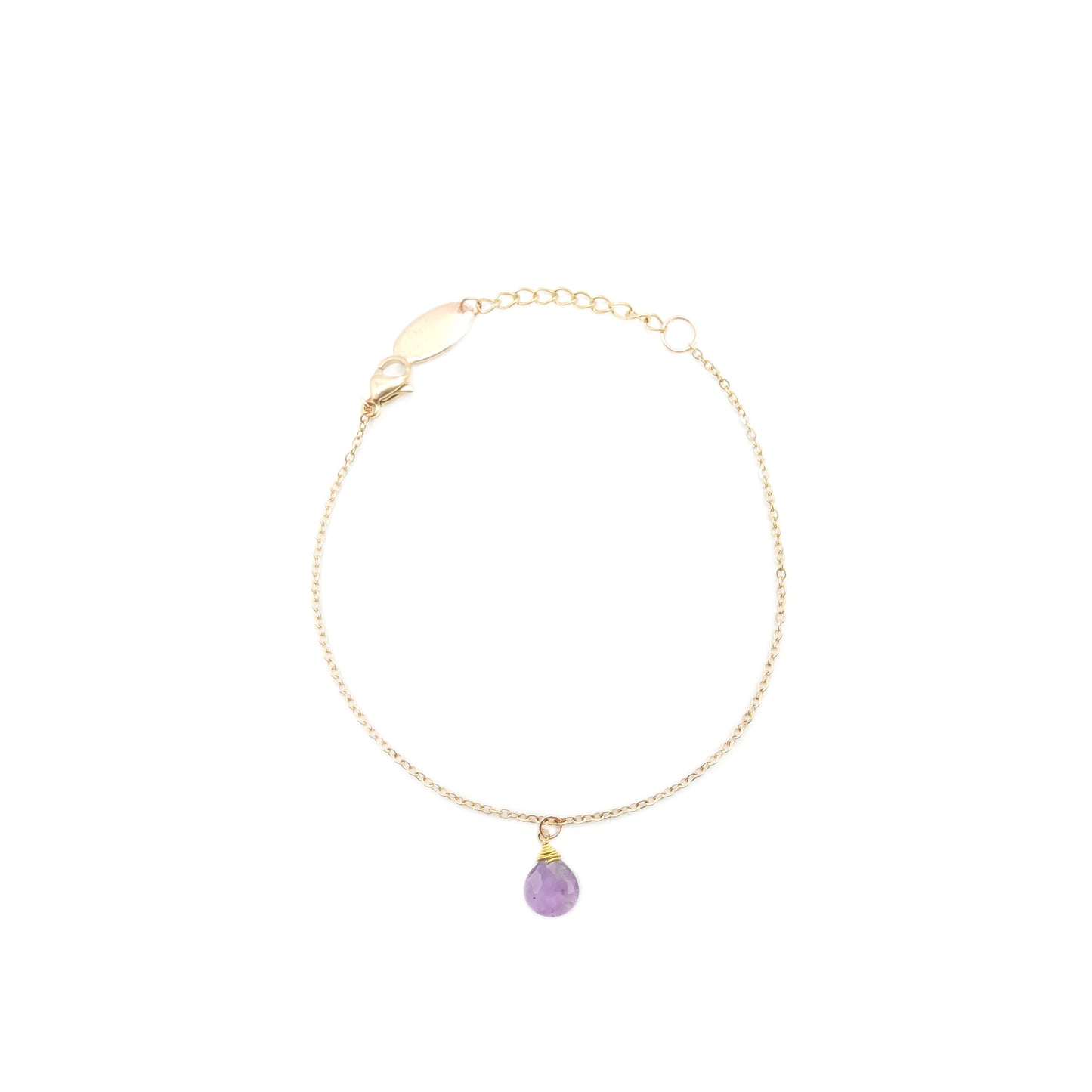 Amethyst Pear Shaped Bracelet