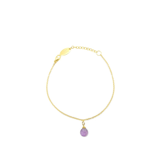 Amethyst Pear Shaped Bracelet