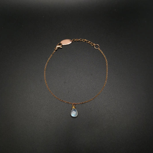 月亮石梨形旦面手鏈