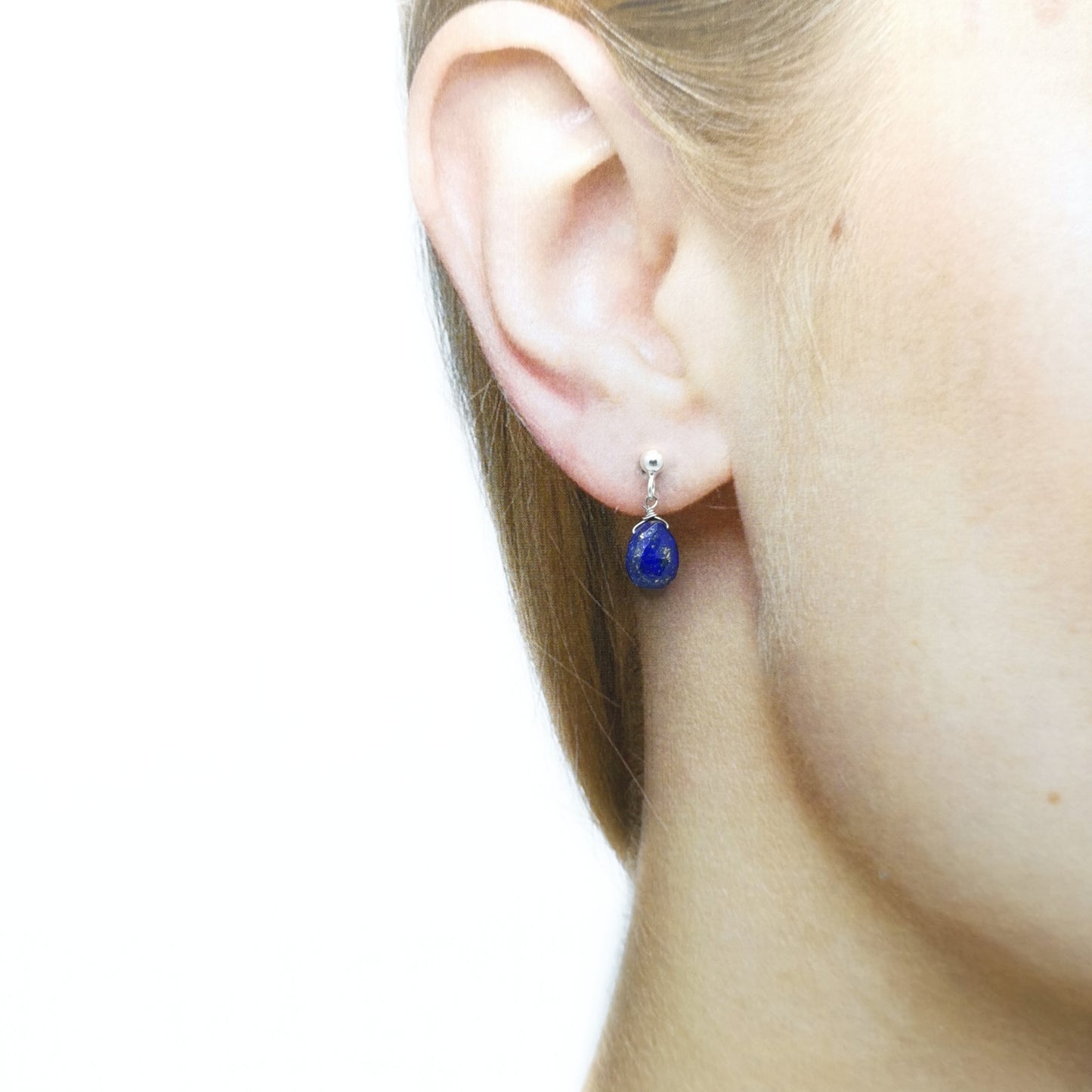 Lapis Lazuli Pear Faceted Earrings
