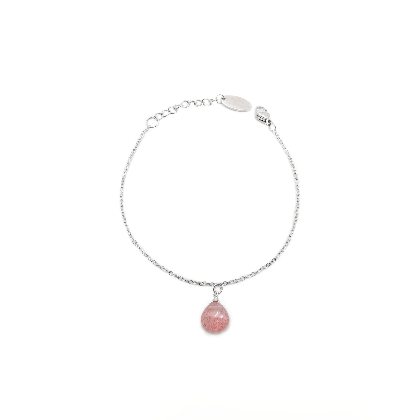Strawberry Crystal Pear Bracelet