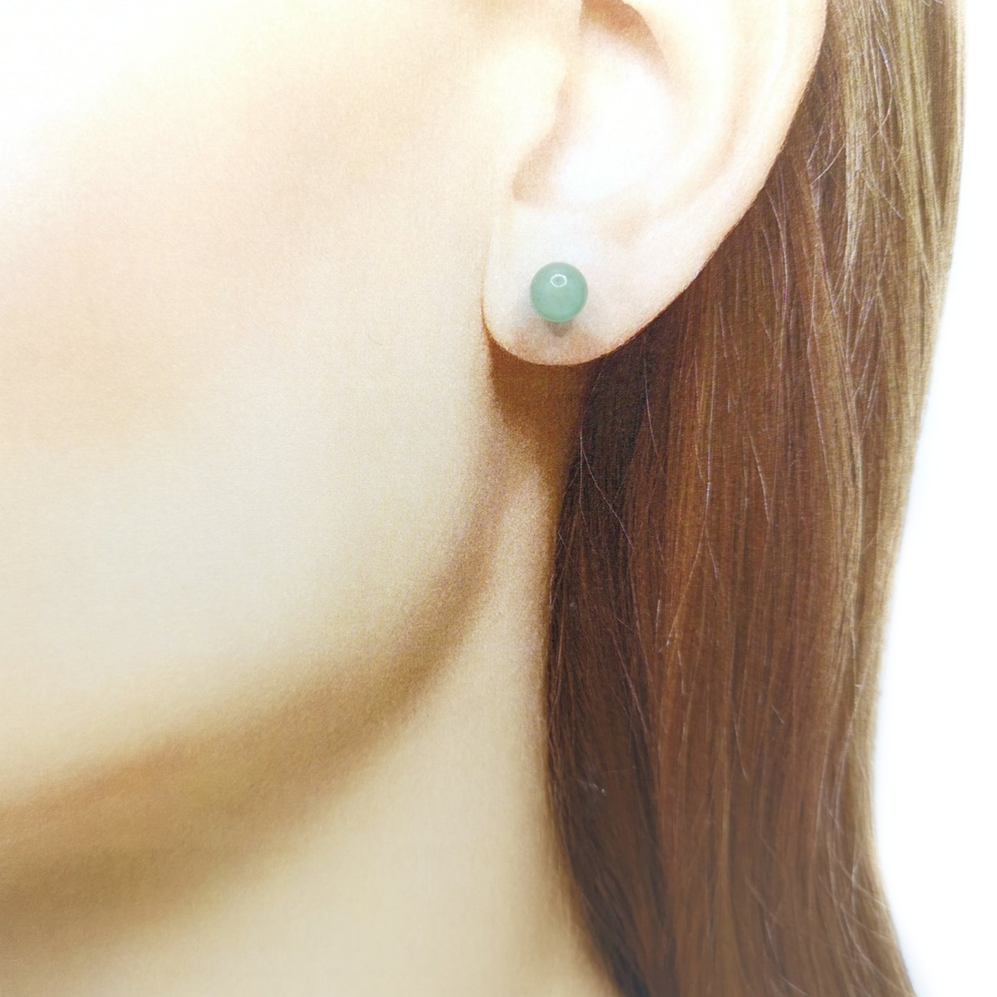 圓波東陵玉耳釘