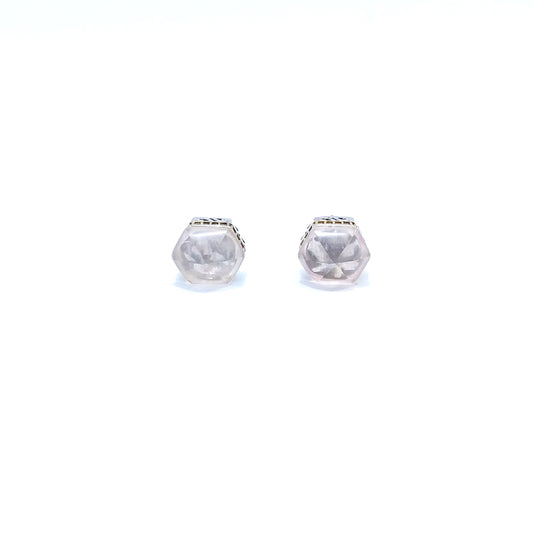 Hexagonal Powder Crystal Recipe Zirconia Earrings