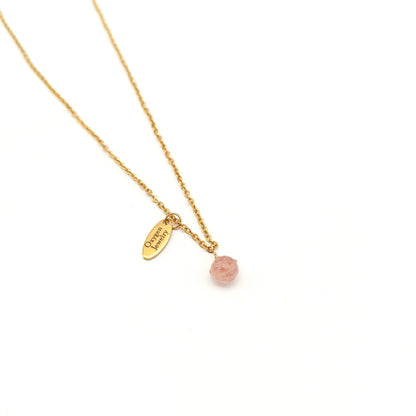 Mini Strawberry Crystal Necklace