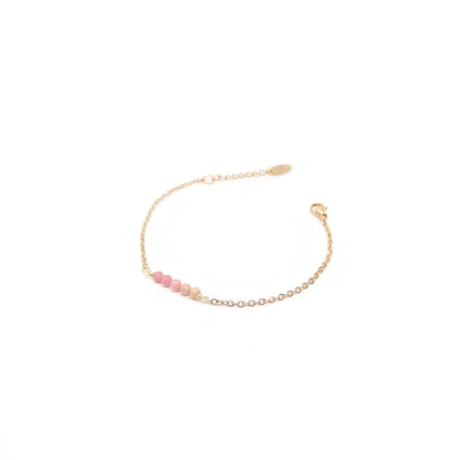 Mini Rhodochrosite Bead Strand Bracelet