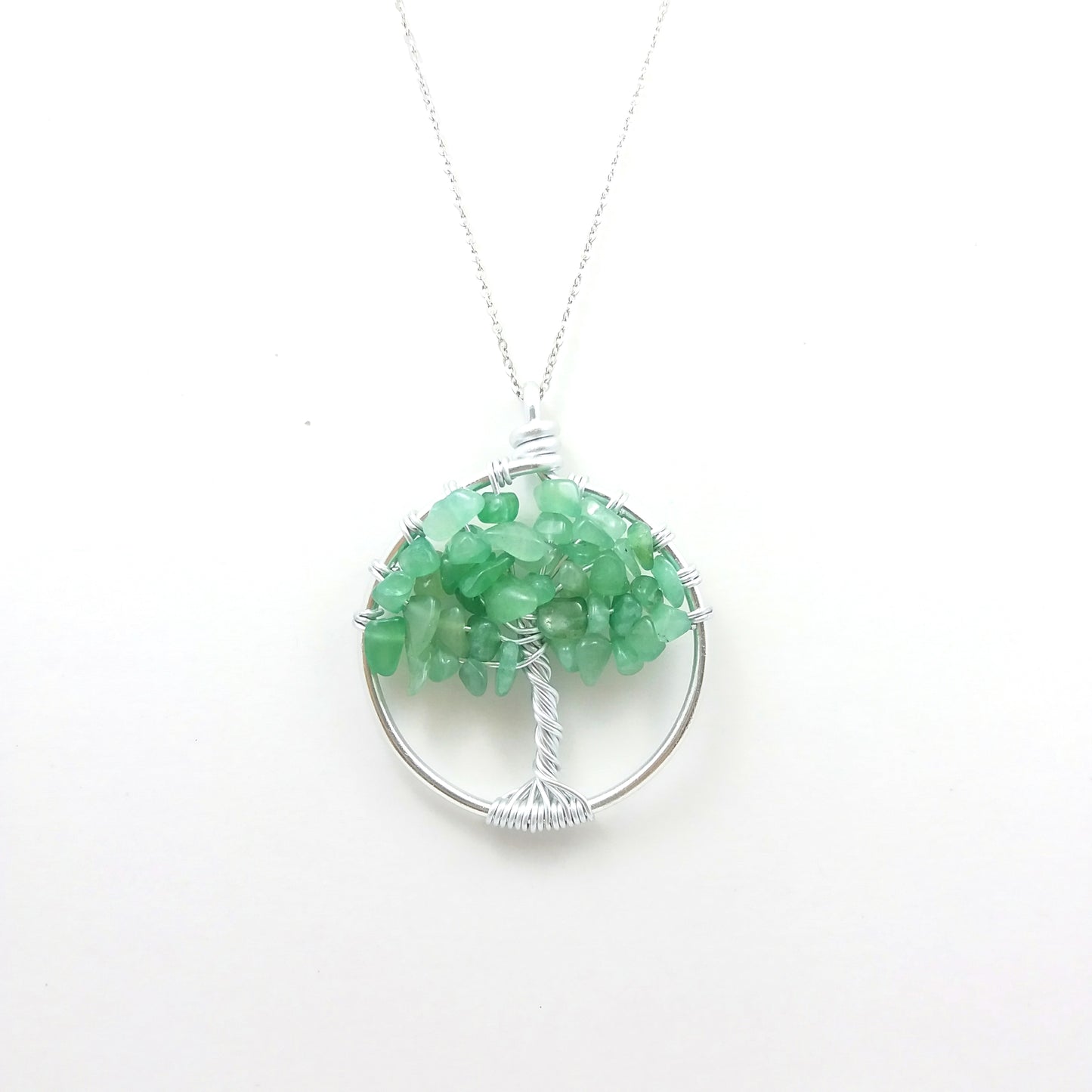 Aventurine Jade Tree of Life Necklace