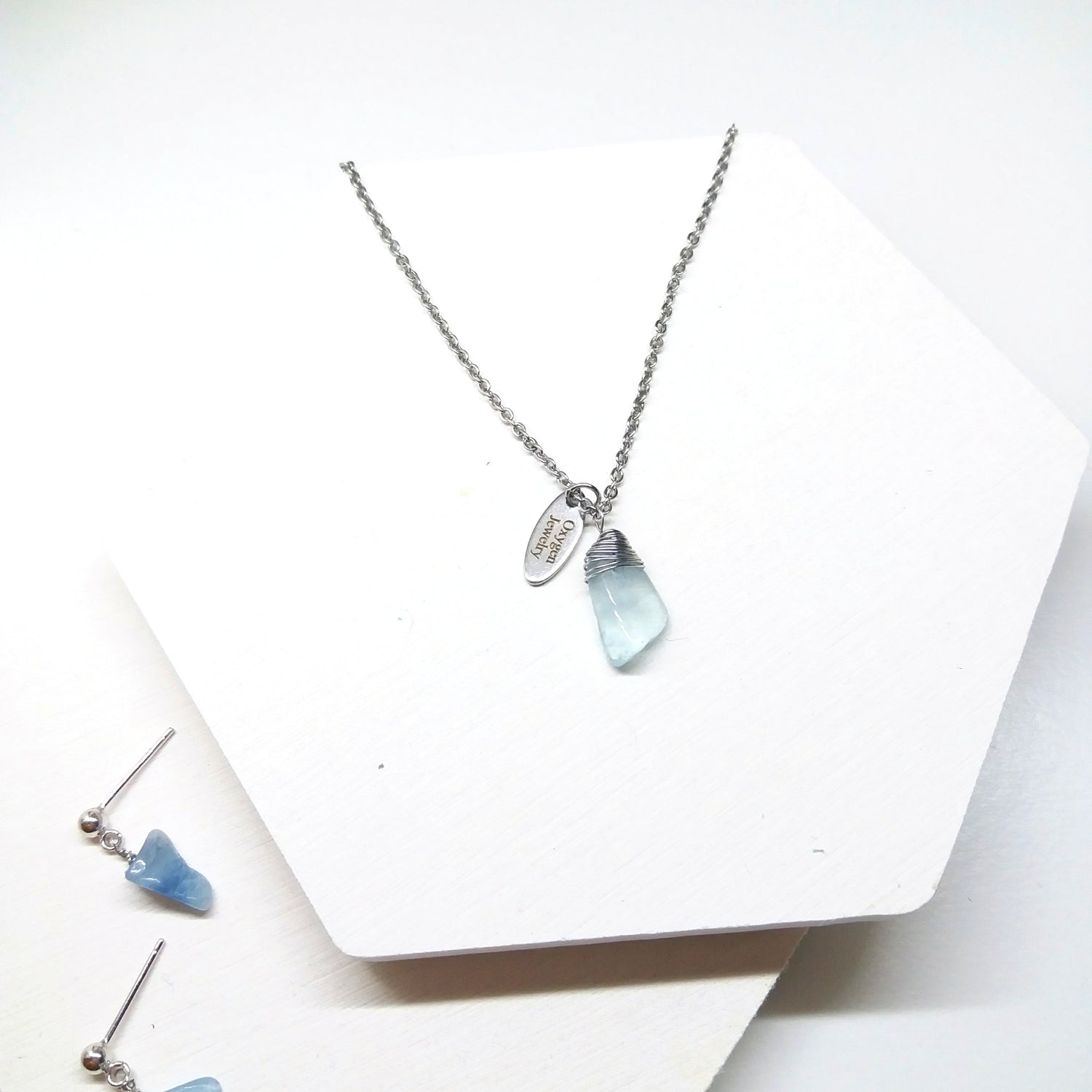 海藍寶碎石項鏈 - Oxygen Jewelry