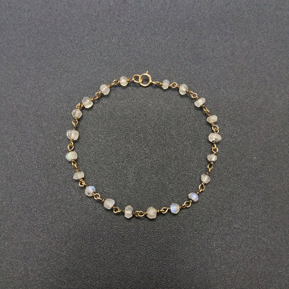 Mini Moonstone Bead Bracelet
