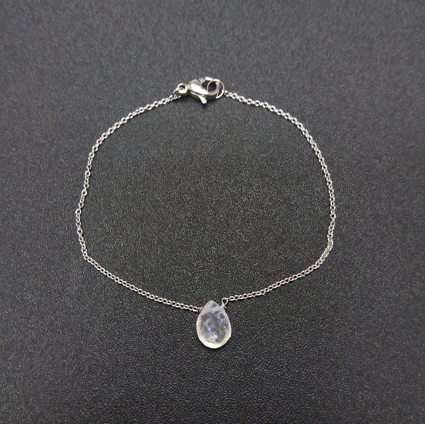 (-64%) Moonstone Pear Faceted Bracelet