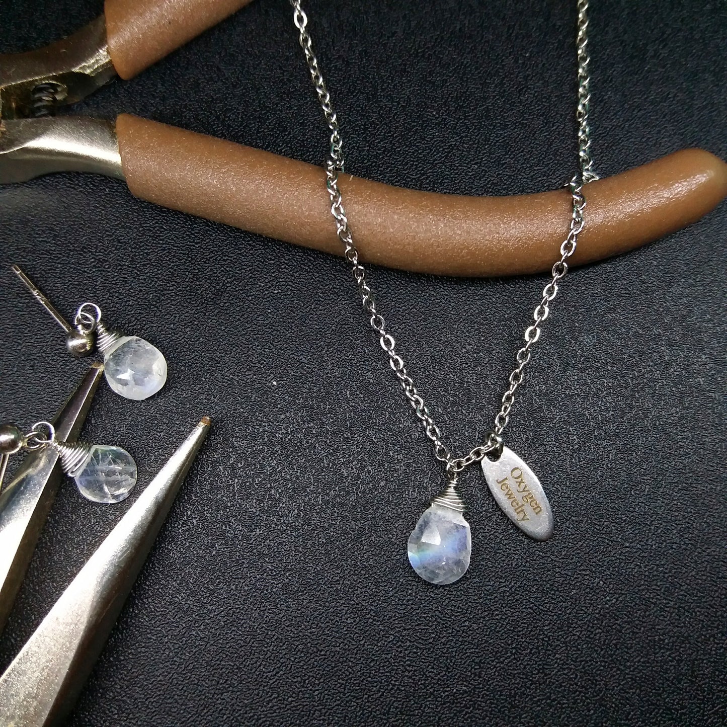 (-64%) Pear Faceted Moonstone Necklace