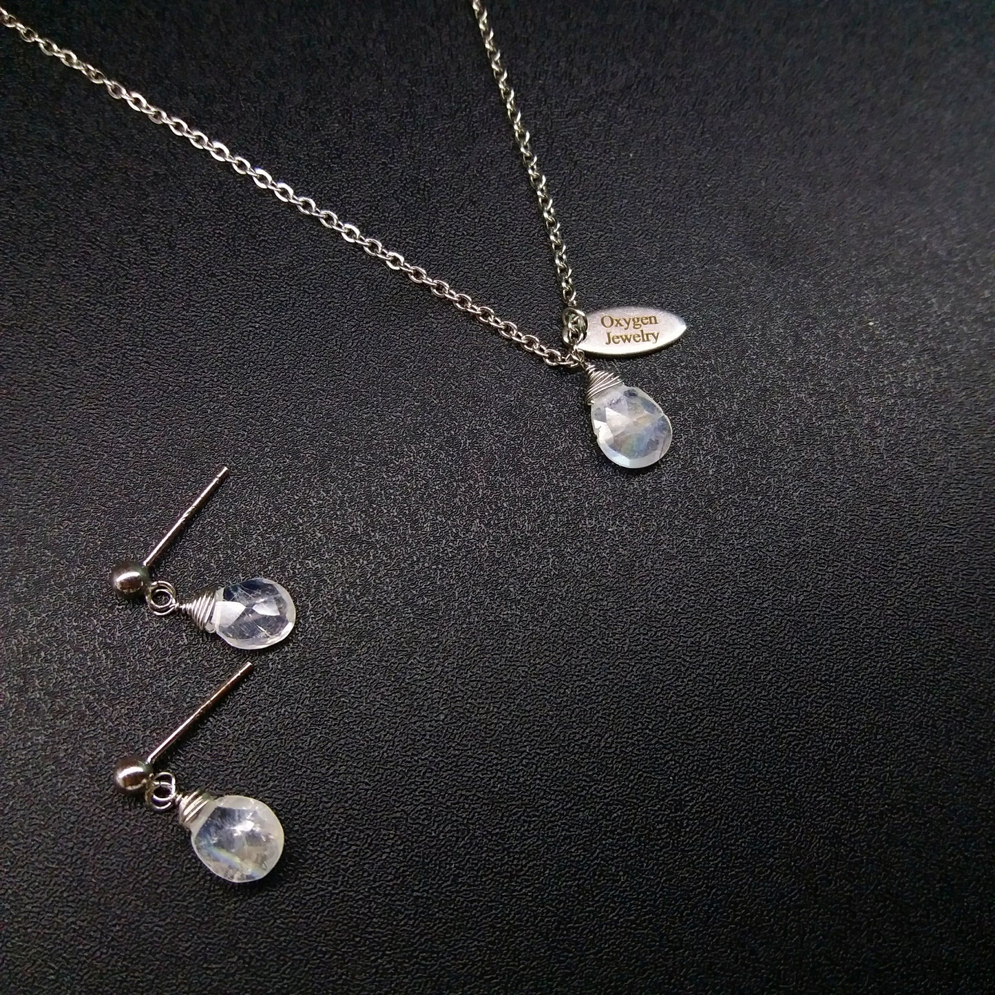(-64%) Pear Faceted Moonstone Necklace