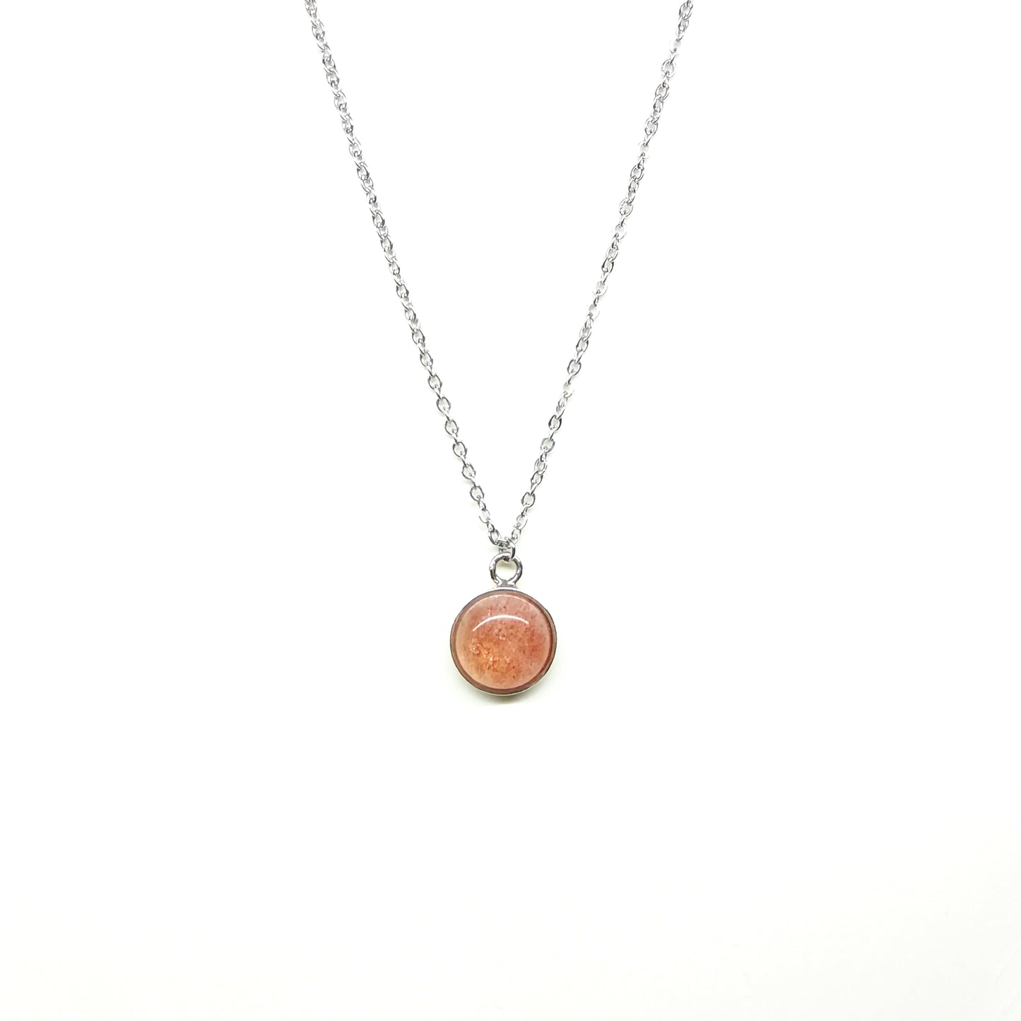 Round Sunstone Necklace