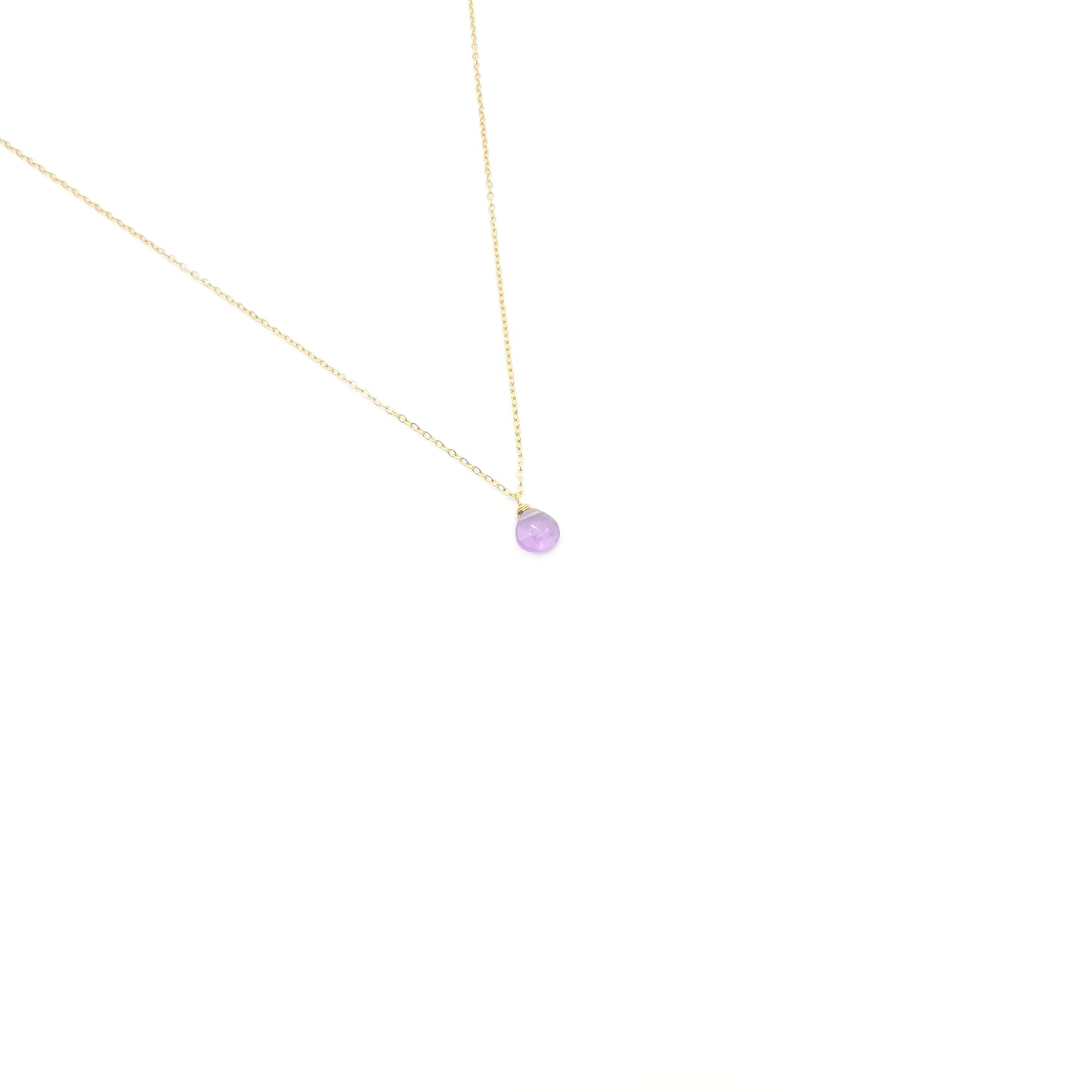 紫晶梨形切面項鏈