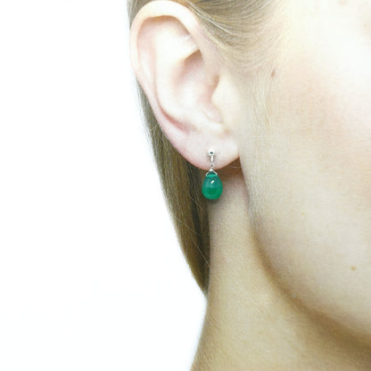 Green Anis Pear-Shaped Earrings