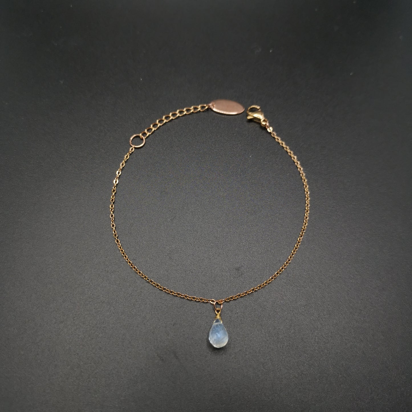 Moonstone Three-dimensional Water Drop Faceted Bracelet