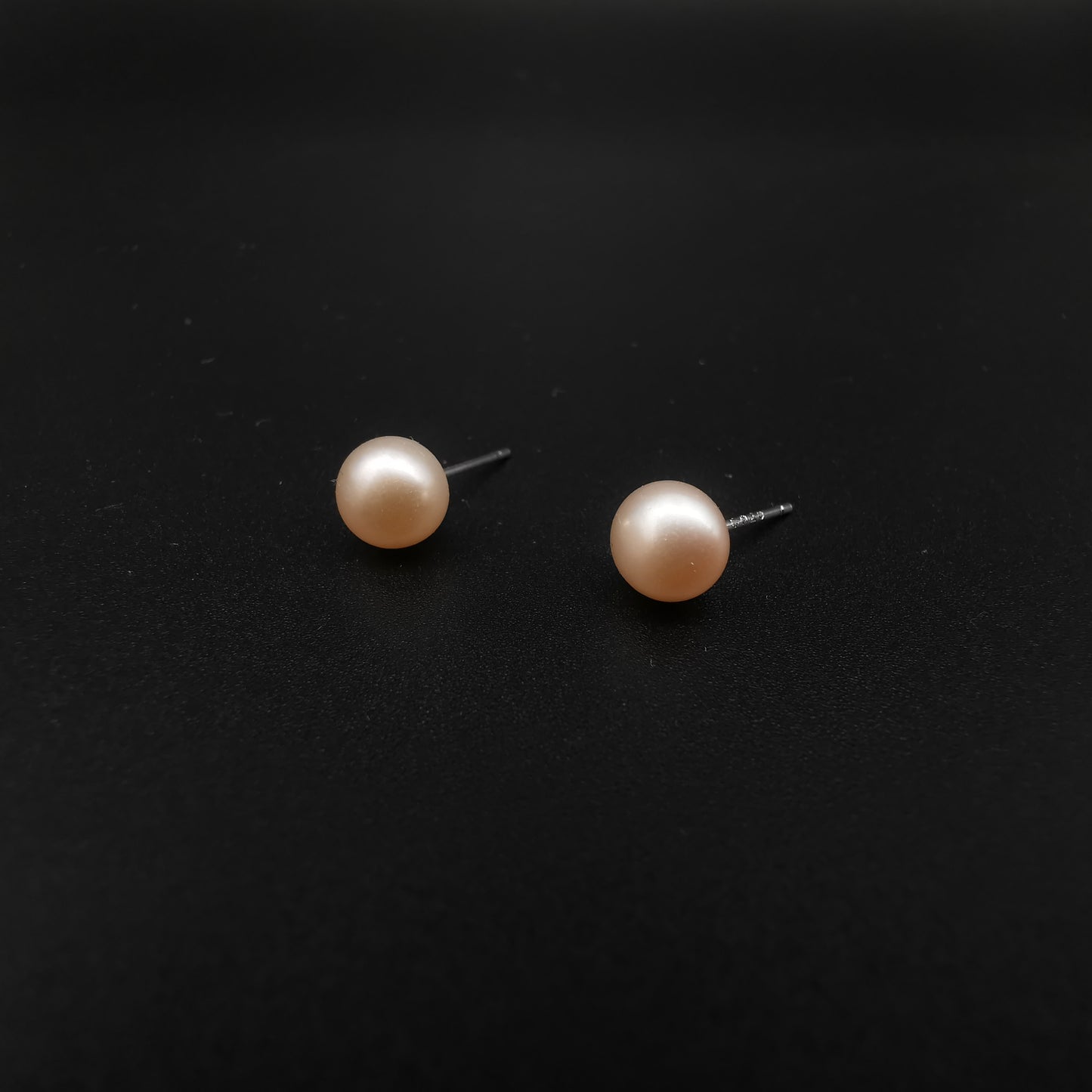 Freshwater Pearl (Champagne Gold) Stud Earrings