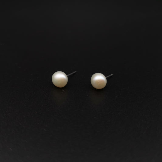 Freshwater Pearl (White) Stud Earrings